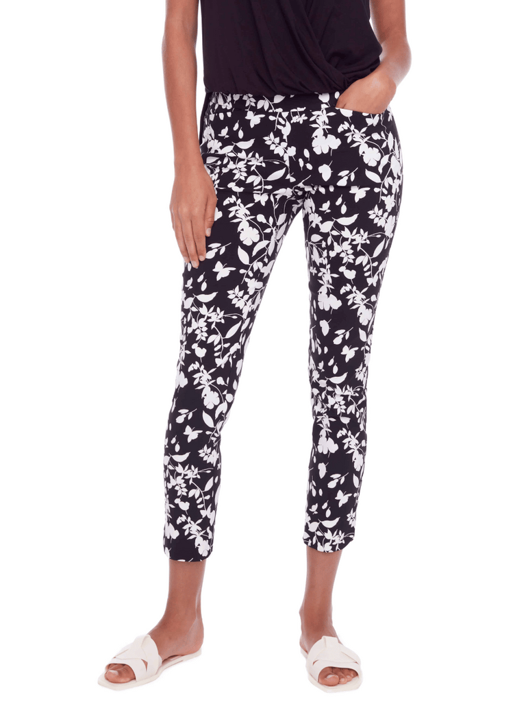 Up! Pants Tummy Control Slim Petal Pant 28" in Zenobia Print 68027 Up Pants Tummy control stockist online Australia flattering body contouring shaping pants high rise waistband signature of double bay Sydney fashion