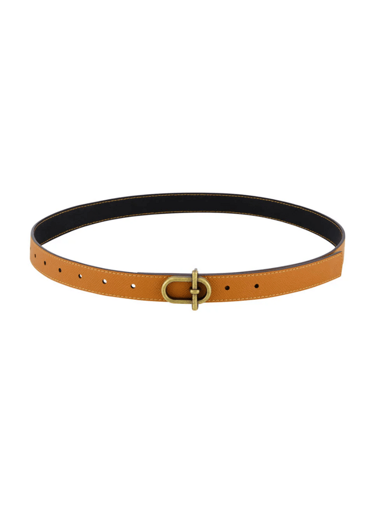 VERGE Reversible Sling Leather Belt in Black and Brown 9203 Verge Stockist Online Australia Signature of Double Bay Mature Fashion Acrobat Flattering