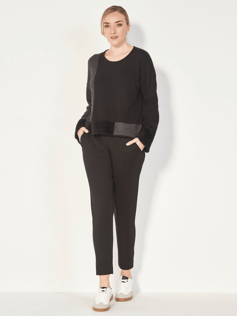 VERGE Riviera Jogger Style Pant in Black Verge Stockist Online Australia Signature of Double Bay Mature Fashion Acrobat Flattering