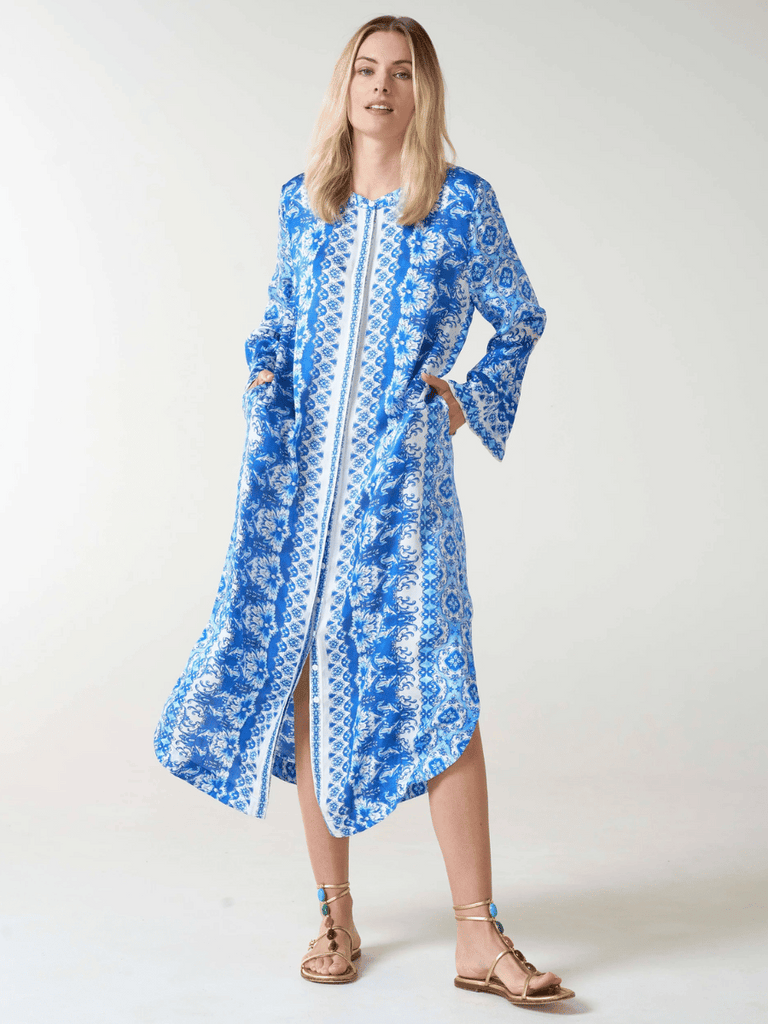 Oneseason Sani Maxi Dress in Kasbah Royal Print 7043 Oneseason One Season lightweight and stylish resort wear Australian fashion label official stockist Signature of Double Bay