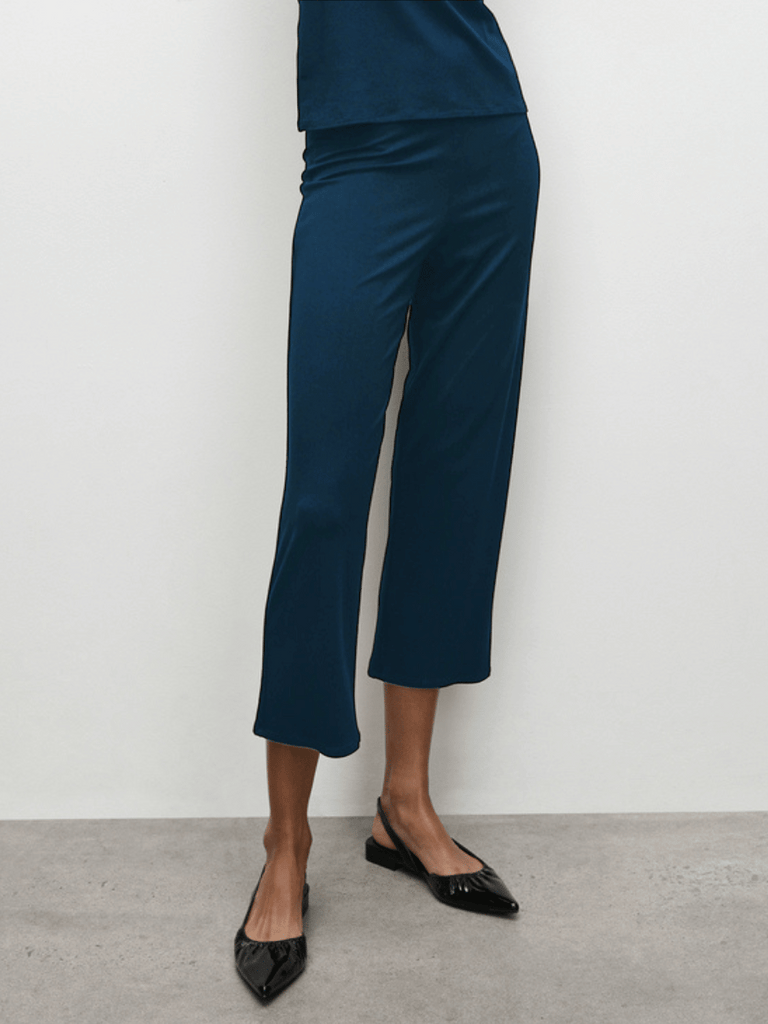 Mela Purdie 3/4 Pant in Galaxy Blue 102 Mela Purdie Stockist Online Australia Signature of Double Bay Tops Dresses Elegant Clothing