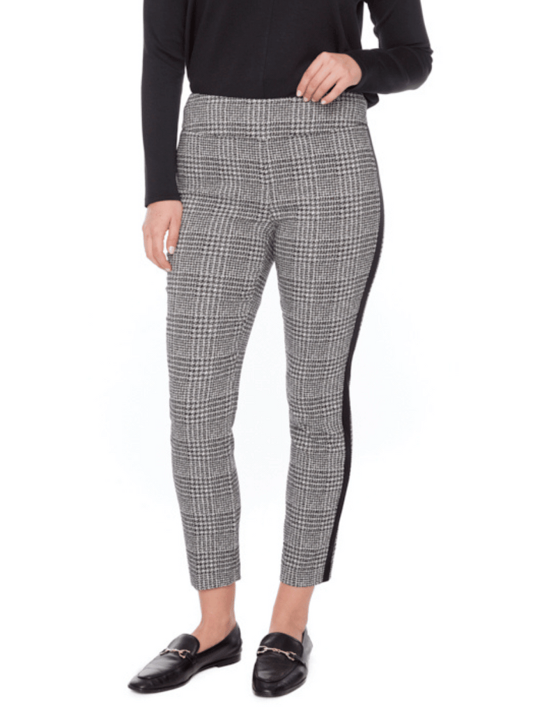 UP! PANTS 28" Arctic Plaid Techno Ankle Pant Up Pants Tummy control stockist online Australia flattering body contouring shaping pants high rise waistband signature of double bay Sydney fashion