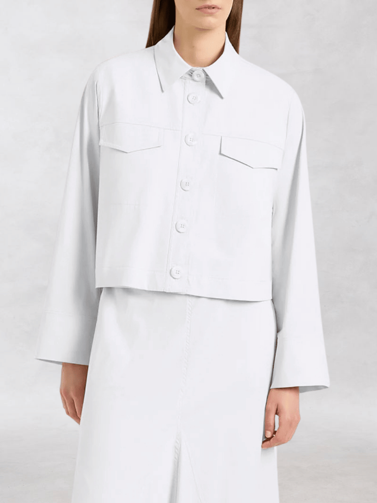 Mela Purdie Trunk Jacket in White 4149 Mela Purdie Stockist Online Australia Signature of Double Bay Tops Dresses Elegant Clothing