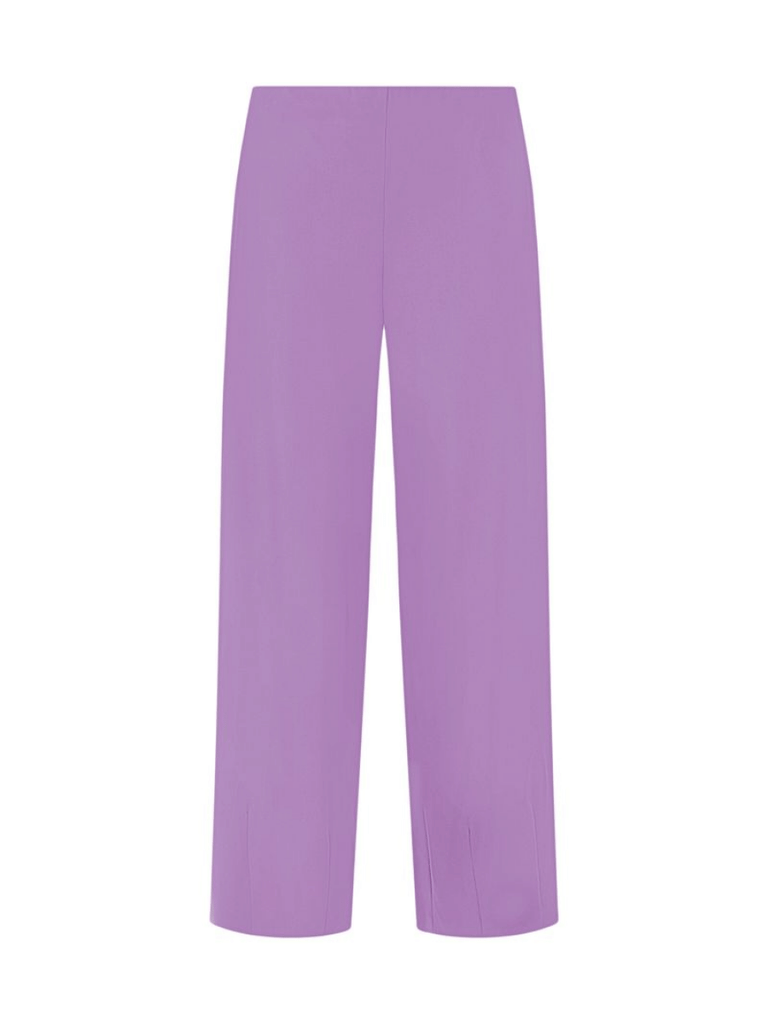 Raffaello Rossi Sally 7/8 Palazzo Pant in Dahlia Purple Raffaello Rossi european pant Candy Jersey Jogger Pant comfortable flattering pull on pant signature of double bay official stockist online in store sydney australia