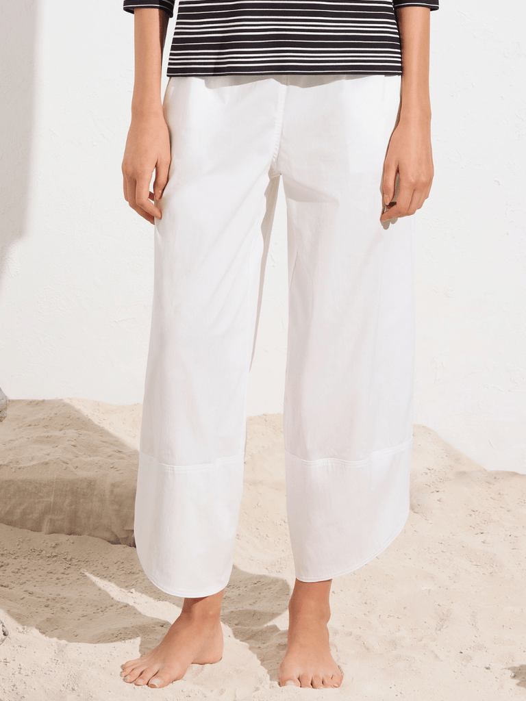 Mela Purdie Wide Leg Bevel Pant in White 1885 Mela Purdie Stockist Online Australia Signature of Double Bay Tops Dresses Elegant Clothing