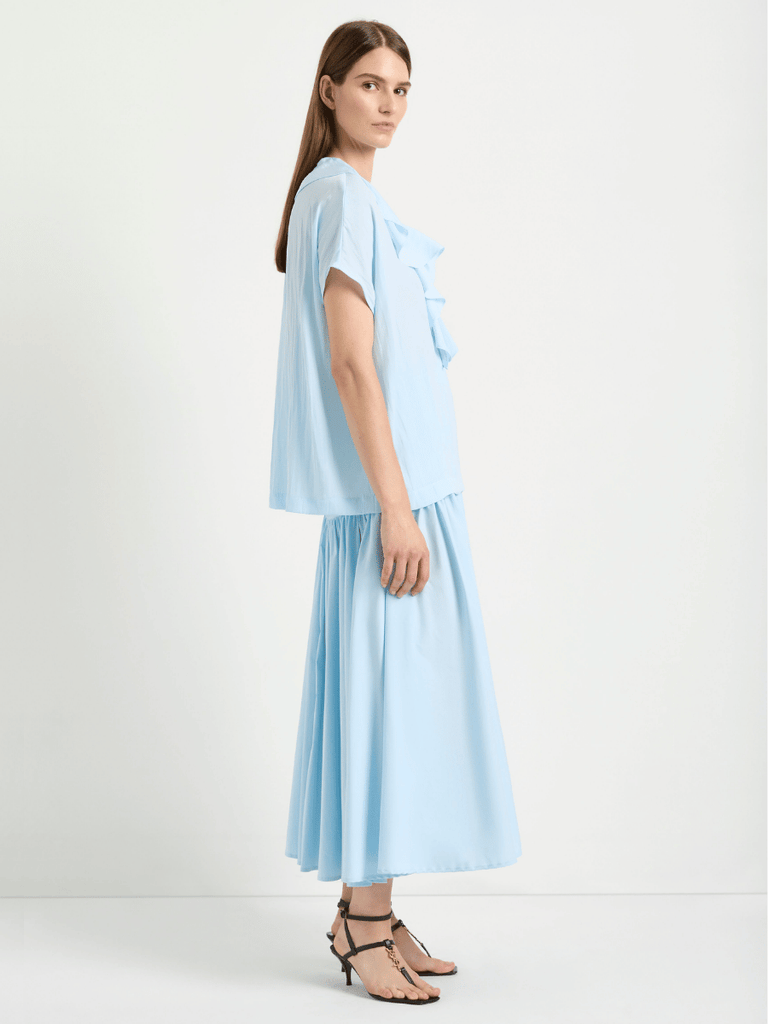 Mela Purdie Meridian Skirt in Ether Pale Blue 5806 Mela Purdie Stockist Online Australia Signature of Double Bay Tops Dresses Elegant Clothing