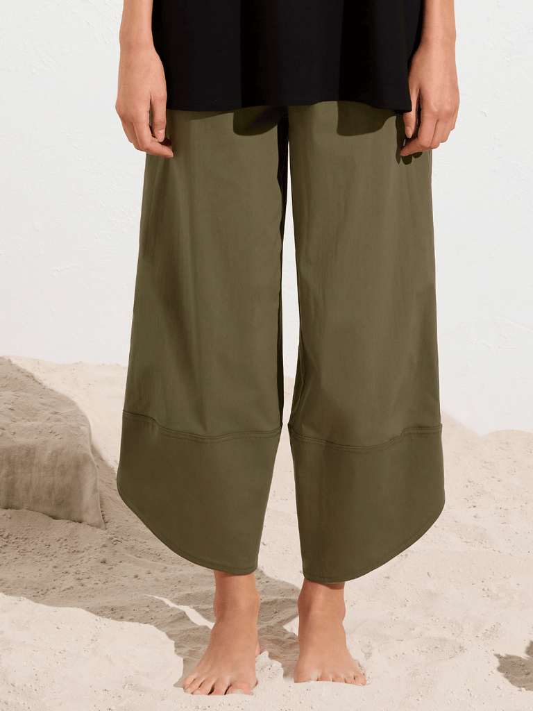 Mela Purdie Wide Leg Bevel Pant in Zulu Green Olive 1885 Mela Purdie Stockist Online Australia Signature of Double Bay Tops Dresses Elegant Clothing