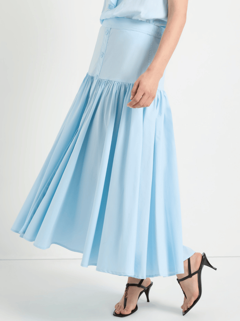 Mela Purdie Meridian Skirt in Ether Pale Blue 5806 Mela Purdie Stockist Online Australia Signature of Double Bay Tops Dresses Elegant Clothing