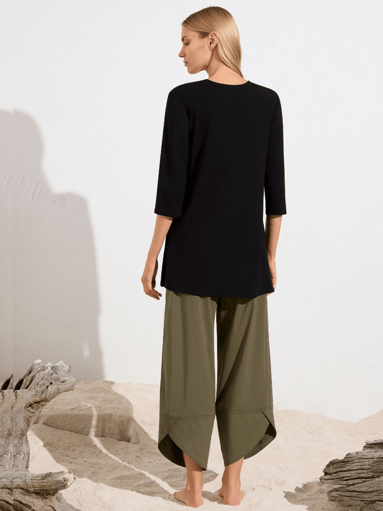 Mela Purdie Wide Leg Bevel Pant in Zulu Green Olive 1885 Mela Purdie Stockist Online Australia Signature of Double Bay Tops Dresses Elegant Clothing