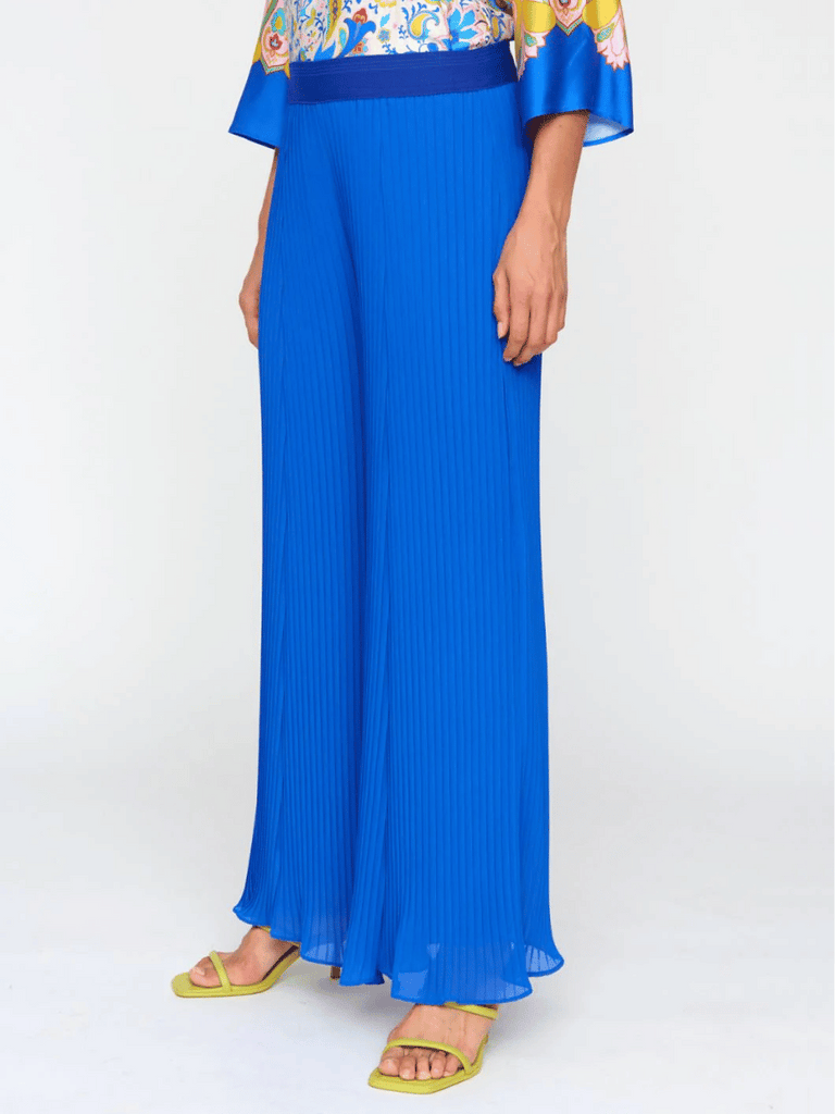 Tinta & Bariloche Arnedo Elegant Pleated Palazzo Pants in Royal Blue Tinta and Bariloche online Australia Shop Tinta Bariloche shorts, dresses, tops online. Signature of Double Bay Fashion Tinta and Bariloche Online