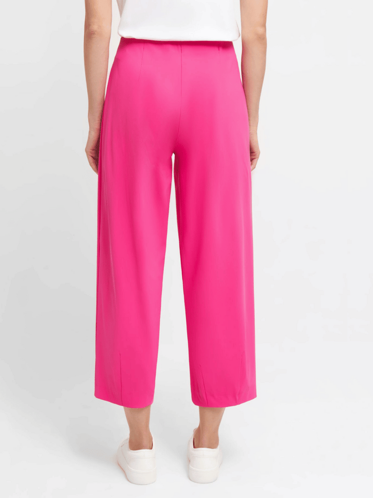 Raffaello Rossi Sally 7/8 Palazzo Pant in Crazy Pink Raffaello Rossi european pant Candy Jersey Jogger Pant comfortable flattering pull on pant signature of double bay official stockist online in store sydney australia