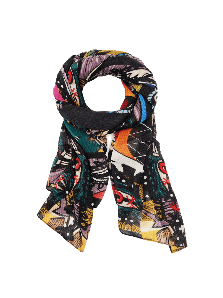 Desigual Rectangular Scarf in Geometric Abstract Print WA19 Desigual Stockist Online Signature of Double Bay European Spanish Fashion Mature Fashion jackets Blazers dresses shirts