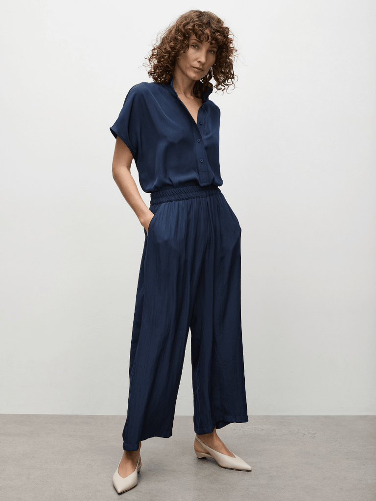 Mela Purdie Pace Pant in Galaxy Blue 1740 Mela Purdie Stockist Online Australia Signature of Double Bay Tops Dresses Elegant Clothing