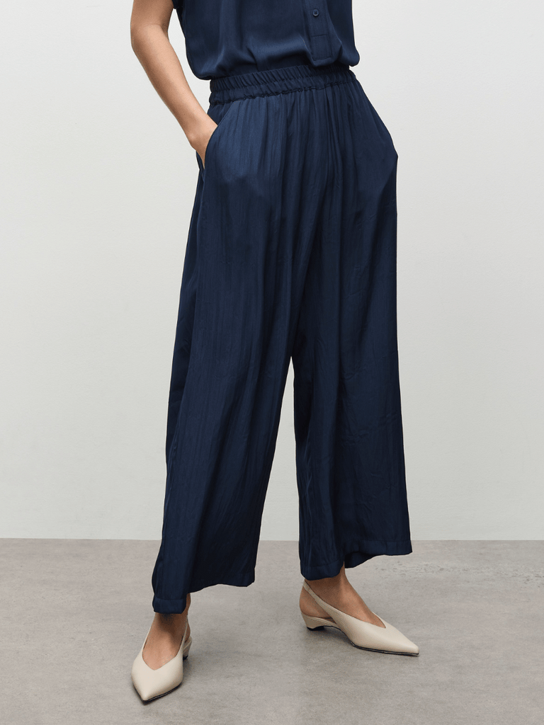 Mela Purdie Pace Pant in Galaxy Blue 1740 Mela Purdie Stockist Online Australia Signature of Double Bay Tops Dresses Elegant Clothing