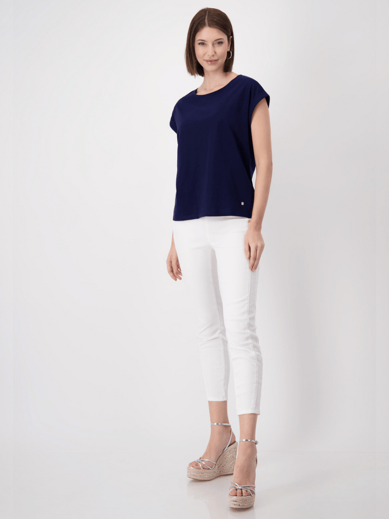 Monari Elastic Pull On Jeans in White Discover the Elegant Monari Collection at Signature of Double Bay, Shop Stylish Knitwear, Dresses, and Tops Online from Sydney's Premier Mature Fashion Boutique