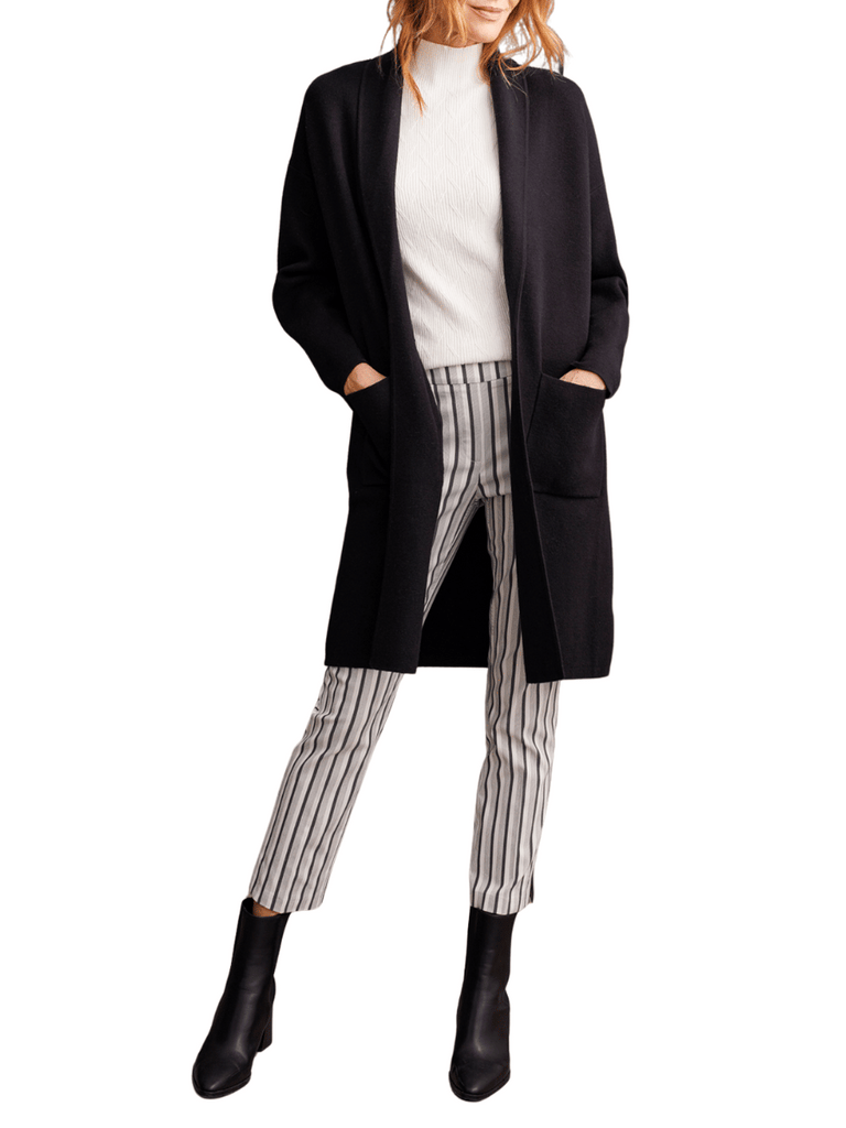 TRIBAL FASHION CANADA Longline Open Coat-Cardigan in Black Official Tribal Fashion Canada Stockist Sydney Australia Online Buy Signature of Double Bay