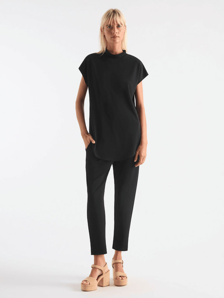 Mela Purdie Base Pant Tapered with Pockets in Black 1655 comfortable pants for office Mela Purdie Stockist Online Australia Signature of Double Bay  Elegant Clothing