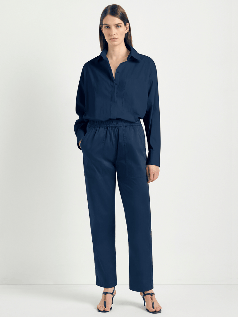 Mela Purdie Relaxed Button Front Pocket Shirt in Sapphire Blue 8101 Mela Purdie Stockist Online Australia Signature of Double Bay Tops Dresses Elegant Clothing