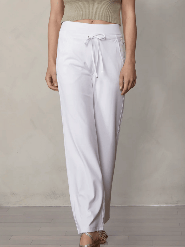 Raffaello Rossi Candice Straight Pant in White Raffaello Rossi european pant Candy Jersey Jogger Pant comfortable flattering pull on pant signature of double bay official stockist online in store sydney australia