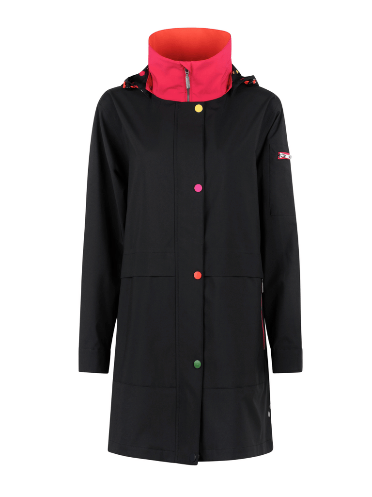 Regn Raincoats Hailey Raincoat in Black Regn women's raincoats blend functional and stylish elegant high-quality rainwear buy online signature of double bay official stockist sydney australia