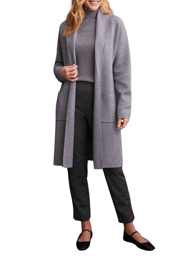 TRIBAL FASHION CANADA Longline Open Coat-Cardigan in Charcoal Official Tribal Fashion Canada Stockist Sydney Australia Online Buy Signature of Double Bay