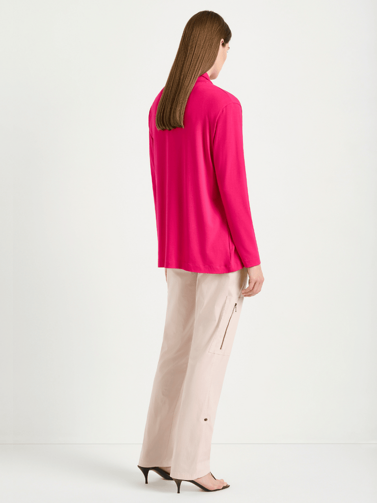 Mela Purdie Long Sleeve Pull-On Jacket in Cerise Pink 4173 Mela Purdie Stockist Online Australia Signature of Double Bay Tops Dresses Elegant Clothing