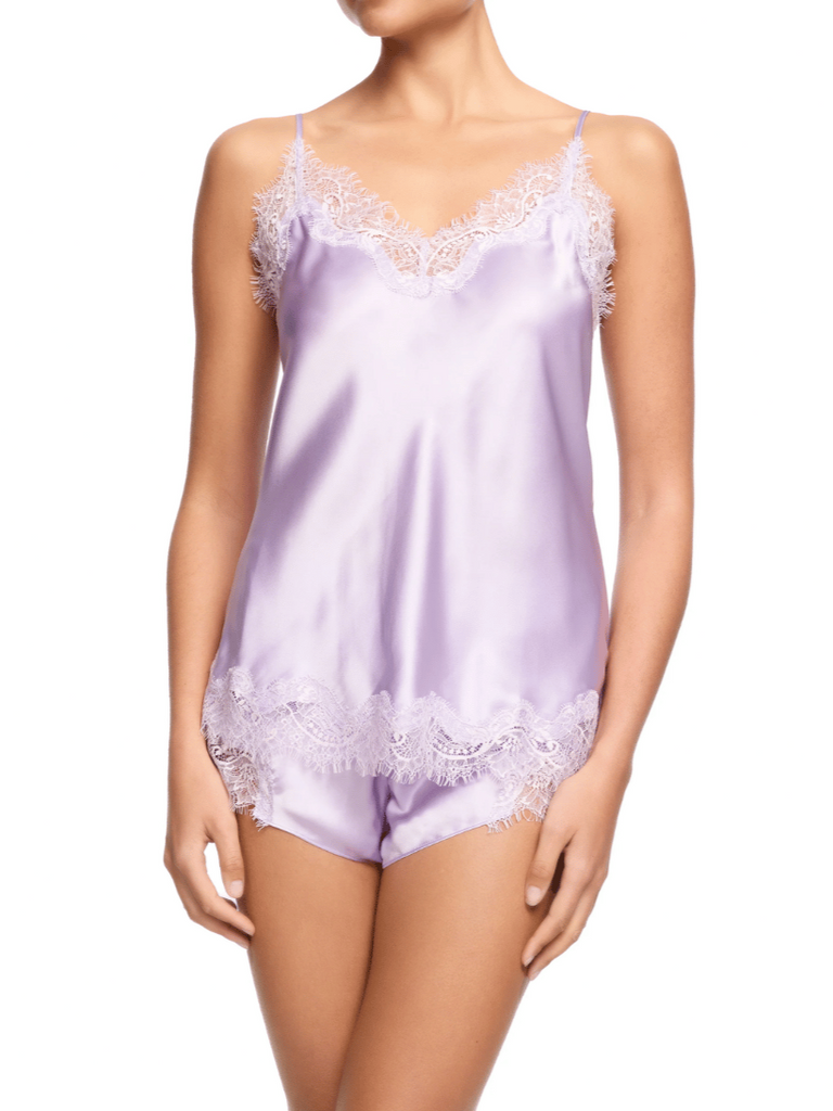 Sainted Sisters Silk Scarlett Cami in Lavender Lace Signature of Double Bay stockist online and in store Australia