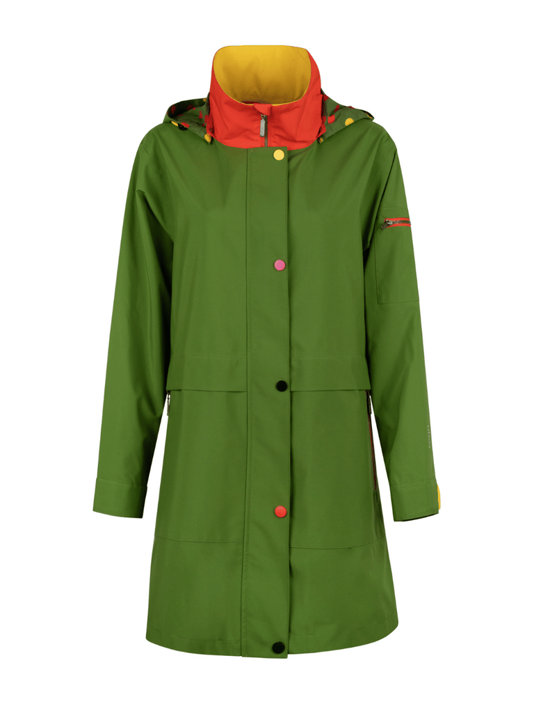 Regn Raincoats Hailey Raincoat in Green Regn women's raincoats blend functional and stylish elegant high-quality rainwear buy online signature of double bay official stockist sydney australia