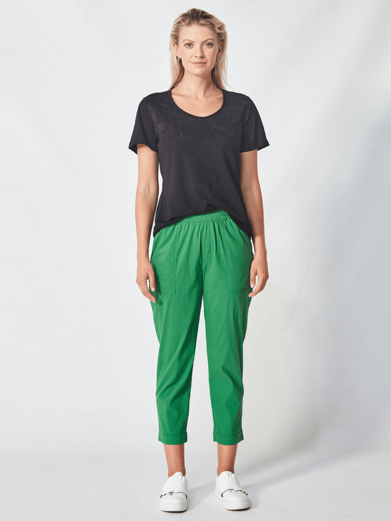 VERGE Acrobat Essex 7/8 Pant in Apple Green 5621 Verge Stockist Online Australia Signature of Double Bay Mature Fashion Acrobat Flattering