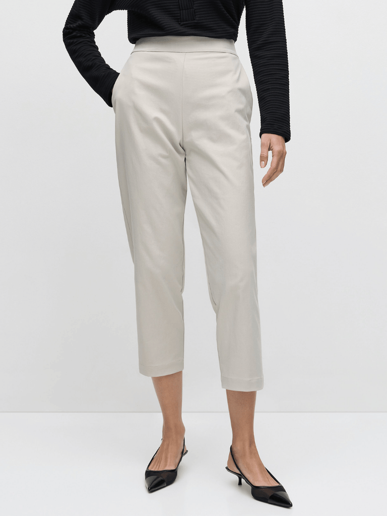 Mela Purdie Tapered Flat Pant in Stone 1831 Mela Purdie Stockist Online Australia Signature of Double Bay Tops Dresses Elegant Clothing