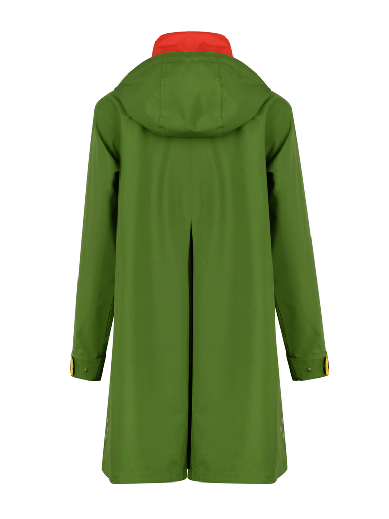 Regn Raincoats Hailey Raincoat in Green Regn women's raincoats blend functional and stylish elegant high-quality rainwear buy online signature of double bay official stockist sydney australia