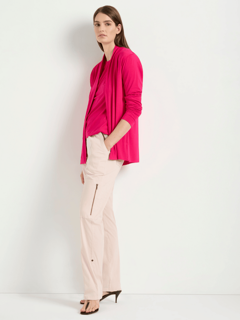 Mela Purdie Long Sleeve Pull-On Jacket in Cerise Pink 4173 Mela Purdie Stockist Online Australia Signature of Double Bay Tops Dresses Elegant Clothing