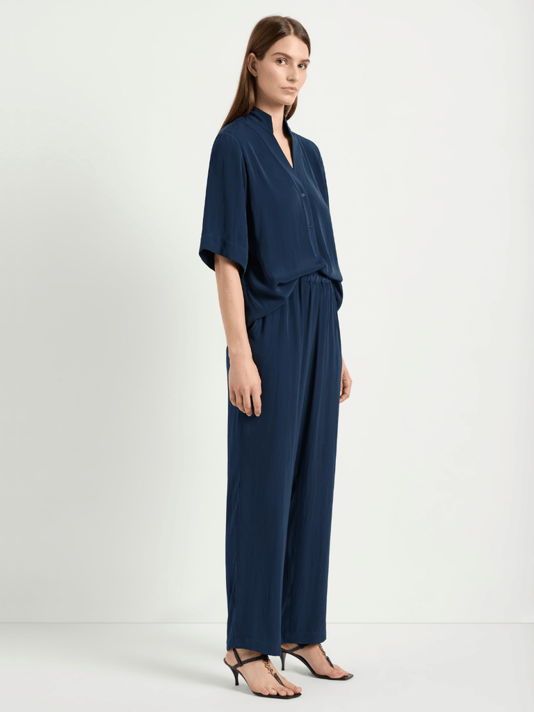 Mela Purdie Full Length Tapered Leg Savoy Pant in Sapphire Blue 1850 Mela Purdie Stockist Online Australia Signature of Double Bay Tops Dresses Elegant Clothing