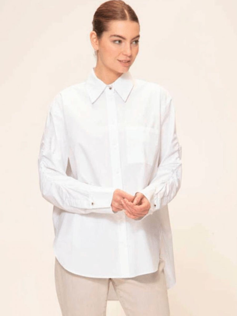 VERGE Serena Shirt White 9208 Verge Stockist Online Australia Signature of Double Bay Mature Fashion Acrobat Flattering
