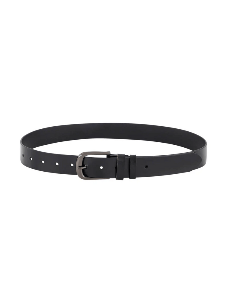 VERGE Soho Leather Belt in Black 9204 Verge Stockist Online Australia Signature of Double Bay Mature Fashion Acrobat Flattering